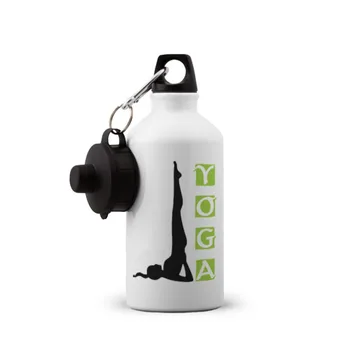

Алюминиевая бутылка воды с именем и изображением Yoga, спортивная бутылка, ребенок, Школьная бутылка воды, детские