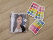 Minilibro de mano con hojas sueltas para estudiantes, carpeta de anillas transparente, accesorios de oficina Kawaii