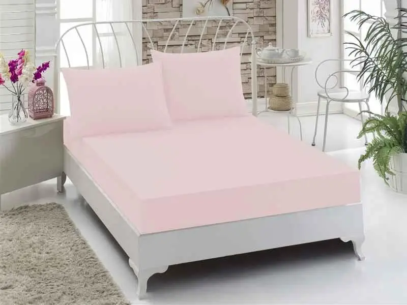 

Lady Fashion Home Double Personality Ranforce Bed Sheet Set-Powder