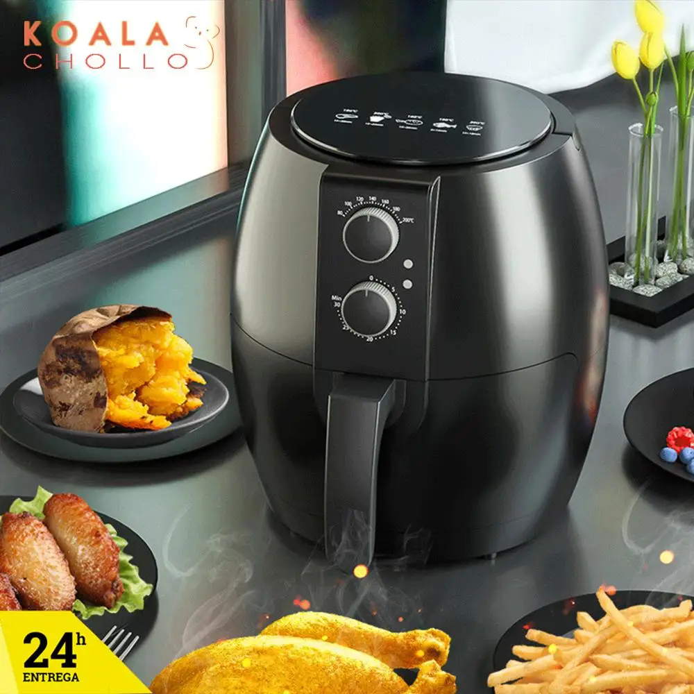 Freidora de Aire sin Aceite 4.5L Gran Capacidad con Temporizador Cocina Fácil y Saludable Entrega en 24H