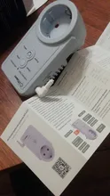 Enchufe de la UE, enchufe inteligente GSM, inglés, ruso, SMS, Control remoto, temporizador, controlador de temperatura con Sensor, enchufe de toma de corriente
