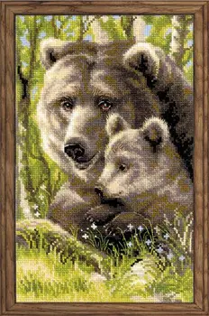 

1438 set for embroidery Riolis 'bear with bear ', 22*38 cm