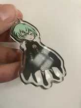 Vograce abalorios holográficos acrílico transparente impreso holograma llavero, haga su propio llavero acrílico con anime