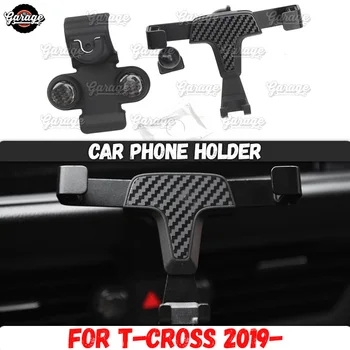 

Car phone holder case for VW T-CROSS 2019- Aluminum Alloy molding 1 set decoration car styling accesories interior phone