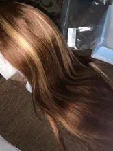 Pelucas de cabello humano rubio miel marrón brasileño para mujeres, pelo liso de hueso 13x4, encaje frontal resaltado, cierre