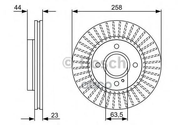 Диск Тормозной Ford: Fiesta Vi 08-, Fiesta Van 09- Bosch арт. 0986479566