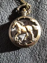 Reloj de bolsillo Vintage para hombre, con cubierta en forma de caballo, redondo, el mejor collar de bolsillo, regalo de vacaciones, 50 x
