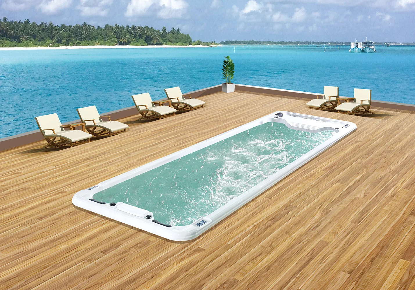8 metros piscina spa jacuzzi com sistema balboa BG-6612-0