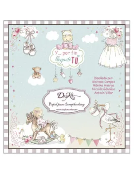 

LITTLE BOOK FOR SCRAPBOOKING BABY GIRL "AND FINALLY YOU came along" 24 SHEETS DAYKA