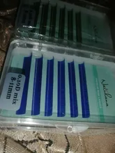 NATUHANA individuales-extensiones de pestañas de visón, de Corea, Color verde, azul y morado, Pestañas postizas naturales suaves de colores