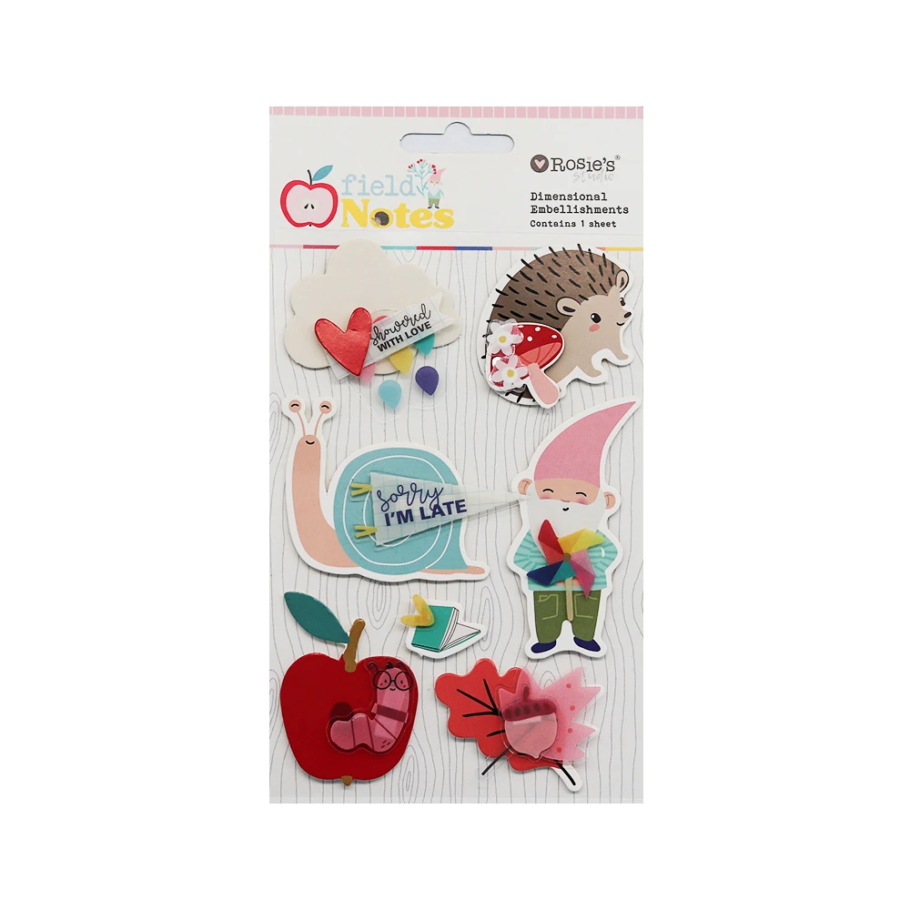 

CRZCrafter Dimensional 3D Stickers Paper & Plastic Embellishments Self-Adhesive For Scrapbooking Cardmaking Journal Decorations