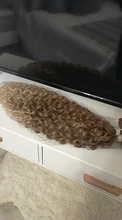 Extensiones de cabello natural para mujer mechones de pelo ondulado suelto, color marrón degradado, 24-28 pulgadas, tejido de pelo sintético, fibra de alta temperatura