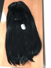 GEMMA Cosplay largo negro recto pelucas sintéticas con flequillo para las mujeres de África americano Lolita de diario fiesta resistente al calor de fibra