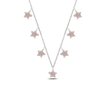 

Angemiel 925 Silver Dangle Star Necklace