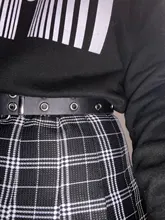 Falda plisada de cintura alta para mujer, faldas a cuadros, estilo Preppy, para baile