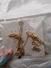 Pendientes estrella borla colgante trasero de seis puntas para mujer, exagerados, temperamento, pendientes de estrella de estilo europeo y americano