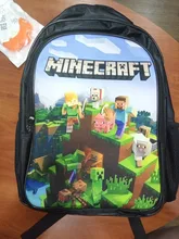 Mochila ortopédica de MINECRAFT para niños y niñas, morral escolar de 16 pulgadas con doble cremallera