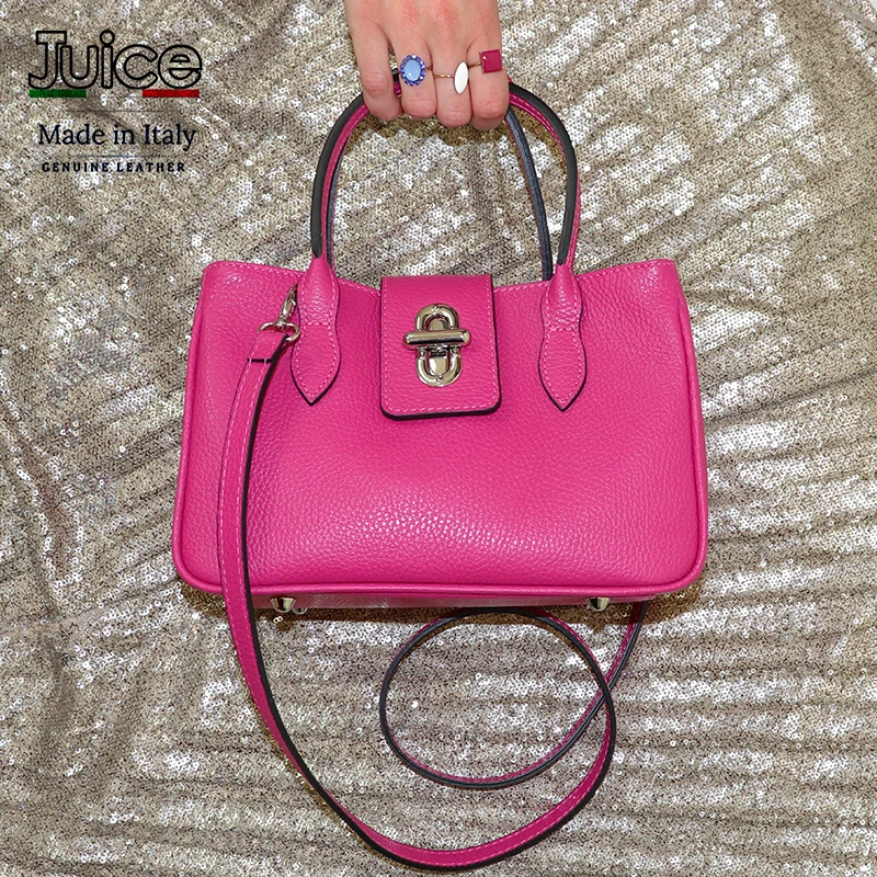 

JUICE 2020 Spring,made in Italy, Genuine leather Bag, women bagï¼ŒWomen handbagï¼Œaddition long shoulder strapï¼Œ112227