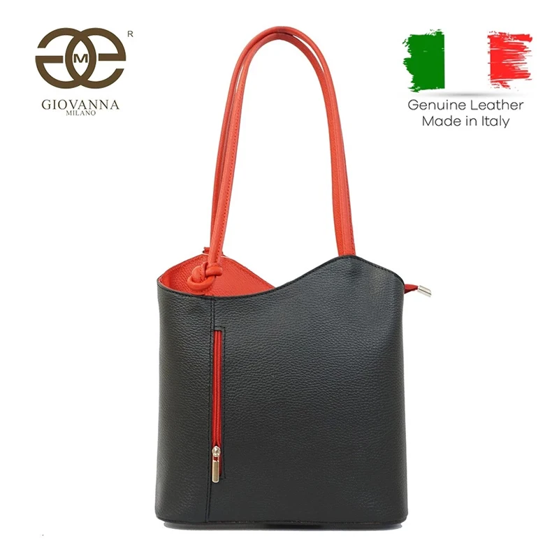 Giovanna Milano Bolso de Piel Suave de Hombro Tote, Hecha en Italia con  mucha Calidad, Primavera/verano Casual para city woman.