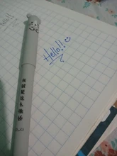 1 + 10 unids/set Panda magia Gel borrable pluma 0,35mm tinta azul y negra recambios Rod la escritura papelería bolígrafo de tinta de Gel