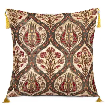 

45x45 cm Tassels Tulip Cushion Cover / Pillow Cover Cream