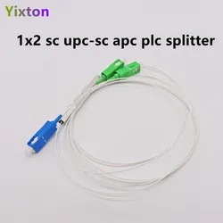 5 Pieces/Lot Fiber Optical PLC Splitter 1 : 2 sc upc /sc apc Mini steel tube type 0.9mm Fiber Opitc Splitter 1x2