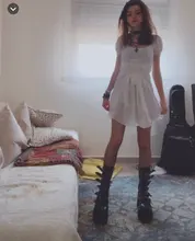 Bazaleas-vestido de encaje bordado blanco para mujer, vestido Vintage de cintura Bandage con lazo cruzado, vestidos de mujer con volantes a la moda