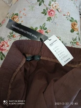 Leg-Pants Pantalon Long-Trousers Linen Palazzo Oversized Celmia Elastic-Waist Autumn