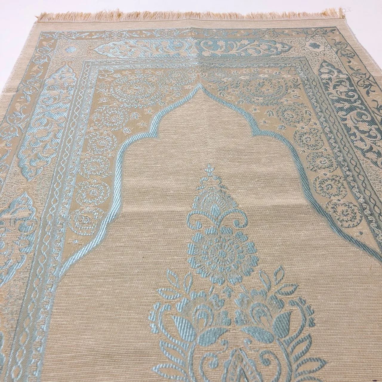 Молитвенный Ковер из хлопковой тафты бордовый | Дом и сад