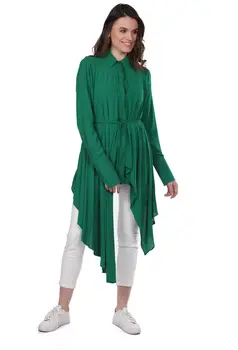 

Markapia Belt Arched Asymmetrical Shirt