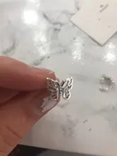MENGJIQIAO-Clips de Metal con forma de mariposa para mujeres y niñas, joyería de oreja de cartílago falsa, sin Piercing