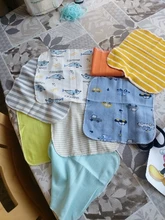 Toallas de algodón 100% para bebés, paquete de paños para limpiar recién nacido, con tamaño de 21x21 cm, pañuelo de tela KF011, 8 unidades