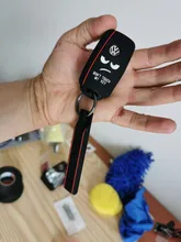GTI Label Strips Shape SOFT RUBBER KEYCHAIN KEYRING KEY CHAIN KEY RING for GTI