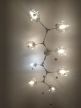 Modern Led Chandeliers Lighting Glass-Ball Hanging-Lamp LOFT Bedroom Indoor-Decor Living-Room