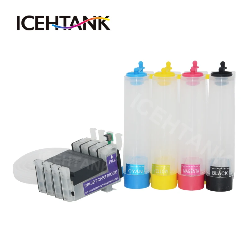 ICEHTANK непрерывной подачи чернил Системы для Epson T1281 стилус S22 SX125 SX130 SX230 SX235W SX420W SX425W SX430W принтер