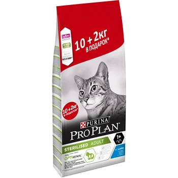 

Dry food Pro Plan for sterilised cats and neutered cats, with rabbit, Package, 10 kg + 2 kg