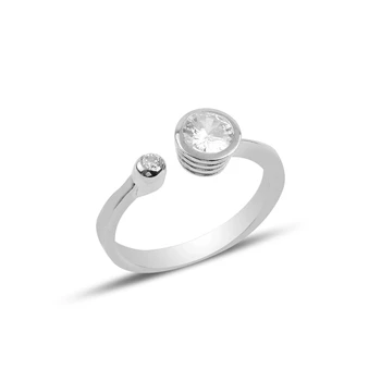 

Silver 925 Sterling Zircon Cubic Zirconia Engagement Ring
