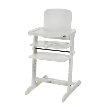 

Highchair evolutionary GEUTHER Family in beech-White-rack included