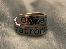 Anillos con letras para mujeres y niños, joyería Retro, Patronum, regalos de disfraz de fiesta