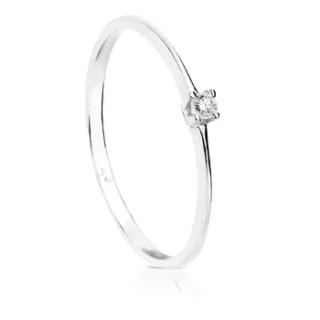 

Solitaire 18k white gold diamond 0.030ct. [AB8783]