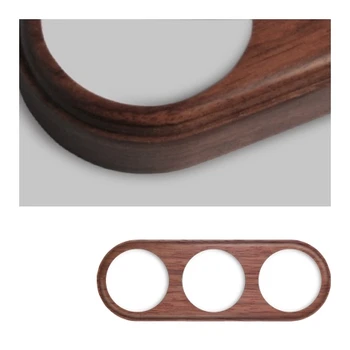 

Triple frame dark wood round modulate