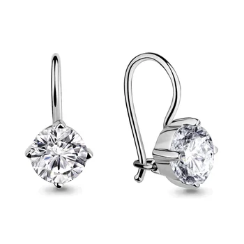 

Aquamarine baby earrings with cubic zirconia, 925 sterling silver