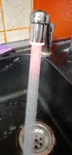 ZhangJi LED grifo de luz boquilla grifo RGB Color parpadeante temperatura grifo aireador ahorro de agua cocina accesorios de baño