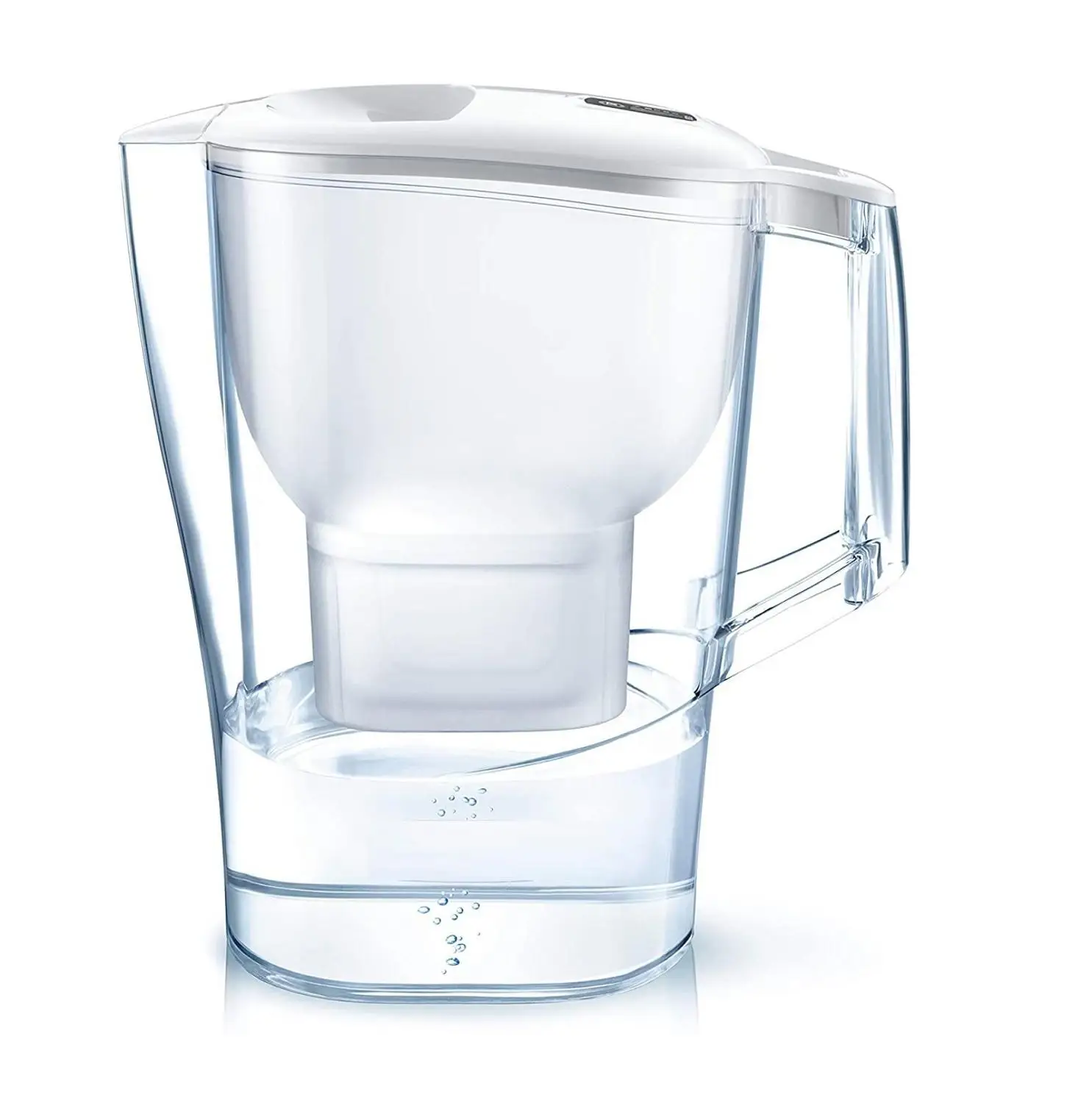 Jarra de agua filtrada con 1 filtro de agua de cartucho reduce la cal y el cloro, agua filtrada para un sabor óptimo, 3.5L
