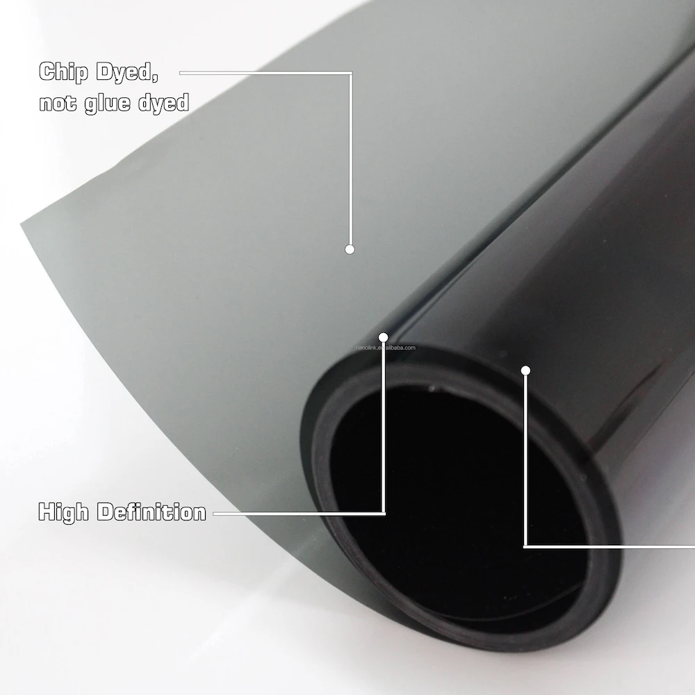 BLACK 5% * 15% - 300 х 70 см черная тонирующая пленка для автомобиля. Тонировка 5 35 % с
