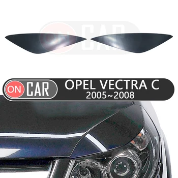 

For Opel Vectra C 2005~2008 eyebrows headlights eyelids car styling trim stickers cover brows eyelids trims tuning decoration