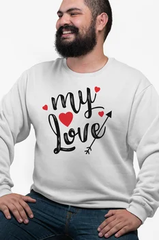 

Angemiel Wear My Love Double White Men 'S Sweatshirt