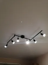 4/6-Heads Chandeliers-Light Gu10-Base Bedroom Living-Room Industrial Black/silver LED