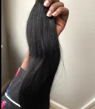 Mechones de cabello humano postizo liso brasileño, extensiones de cabello humano virgen sin procesar, Color Natural, hueso, 30 y 40 pulgadas