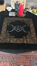 Mantel de cartas de Tarot constelaciones de 50x50cm, tela de terciopelo para adivinación, juegos de mesa, almohadilla para tarjetas de oráculo, runas, suministros de brujería